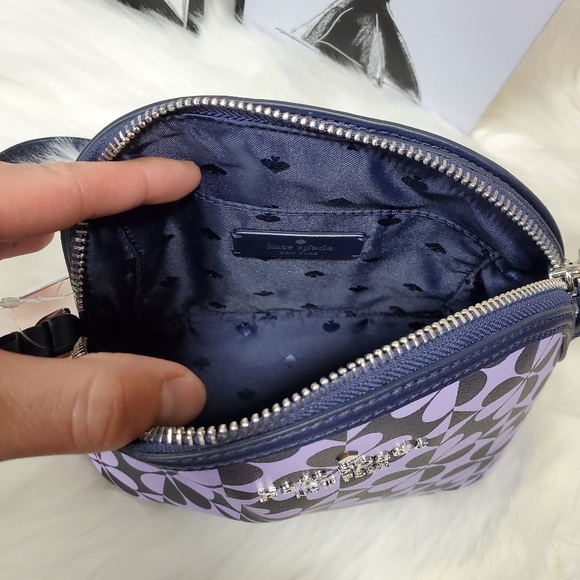 NWT Kate Spade Hollie Spade clover geo dome xbody - Picture 4 of 6